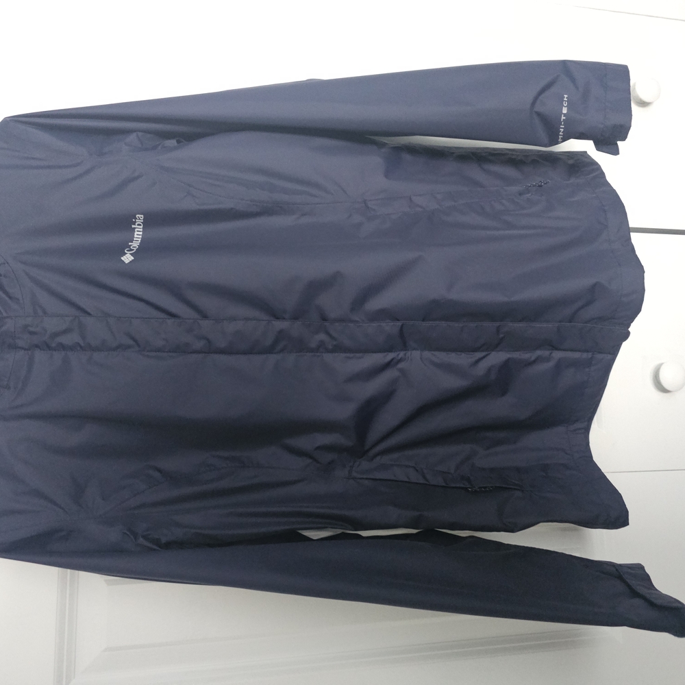 Columbia Blue Raincoat Lightweight Waterproof Sz Medium
